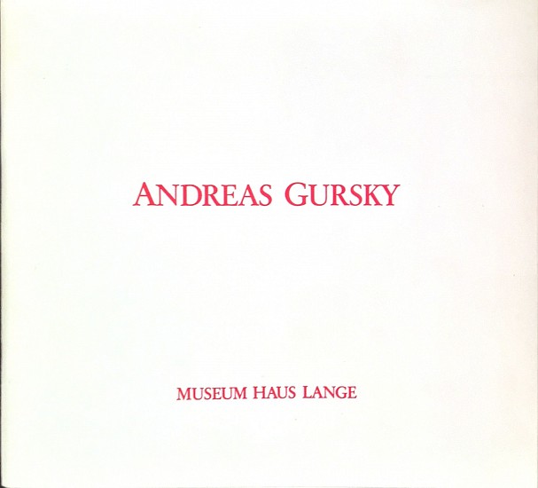 Andreas Gursky, Andreas Gursky
1989